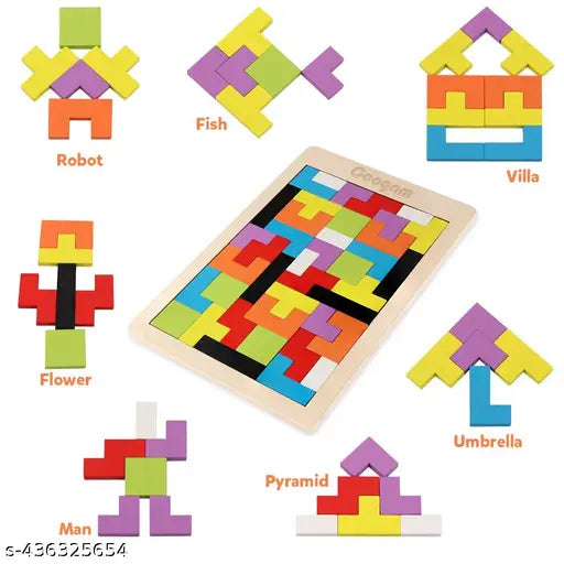 Wooden Russian Blocks Puzzles