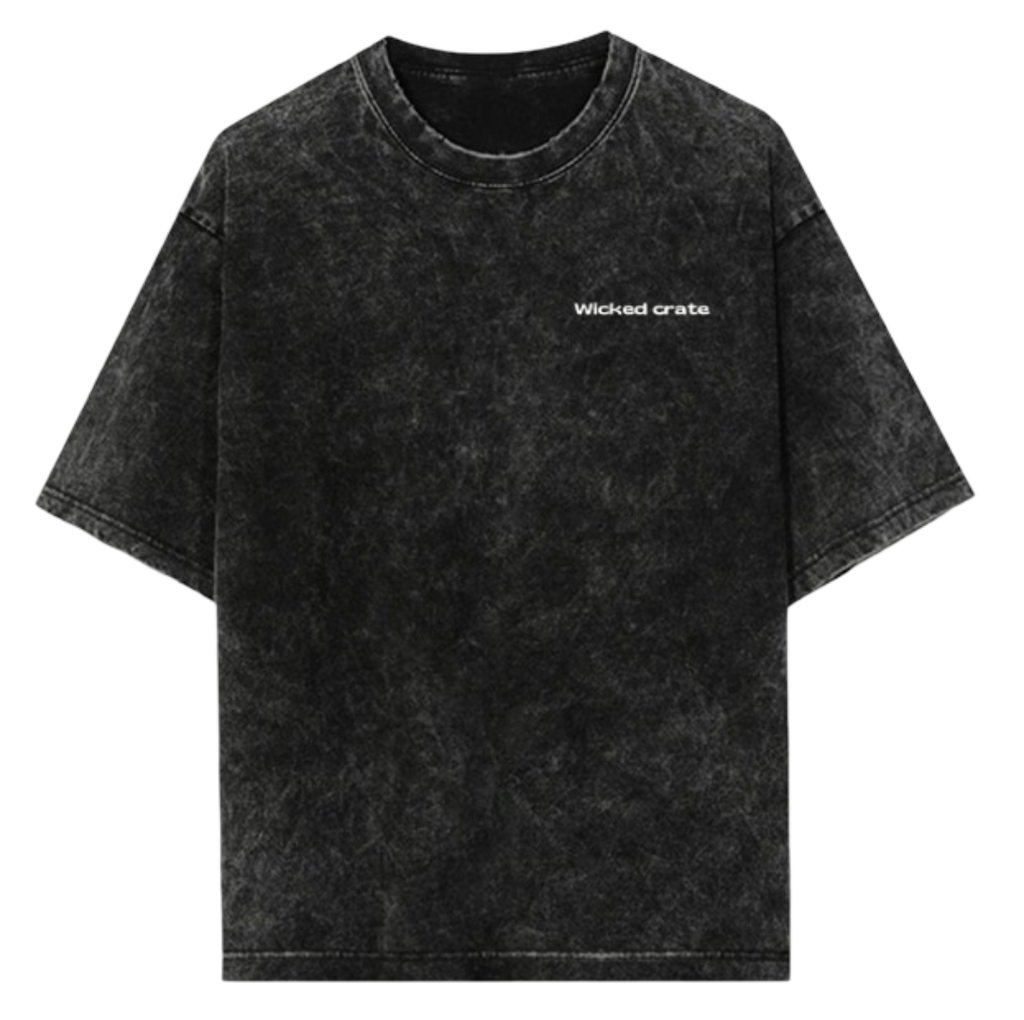 Char Diwari – Black Acid Wash Oversized T-Shirt